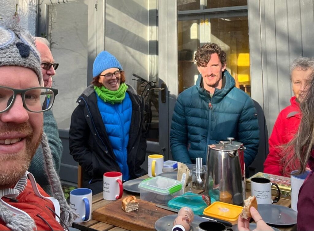 Photo of coffee break at Edinburgh Alexander Training School