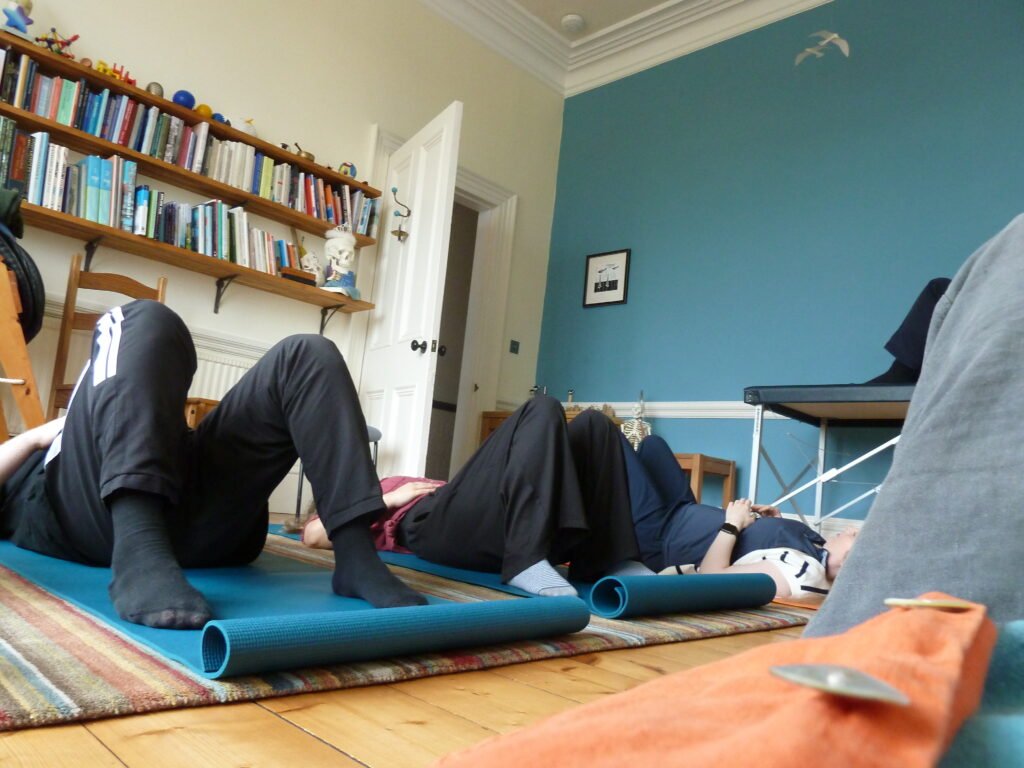 Photo of lying down session at Edinburgh Alexander Training School