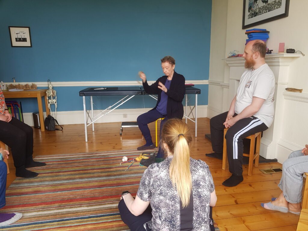 Photo of living anatomy session at Edinburgh Alexander Training School