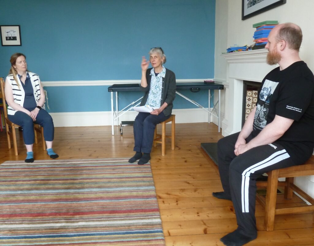Photo of visiting teacher, Lesley Glover and trainees at Edinburgh Alexander Training School