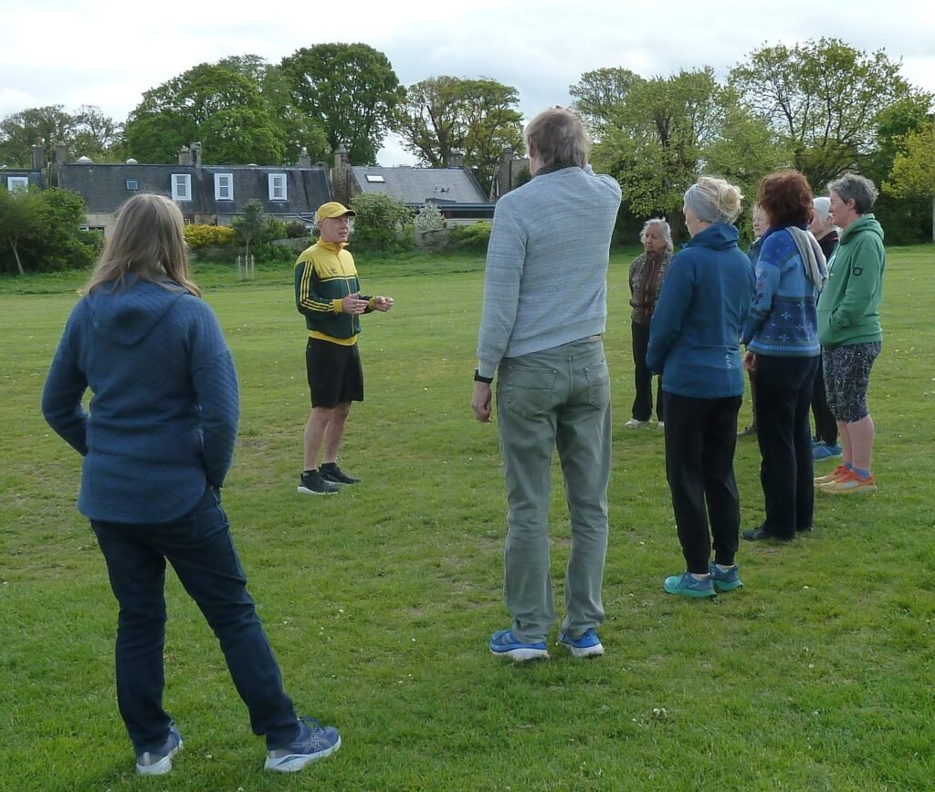 Photo of Malcolm Balk running session at Edinburgh Alexander Training School